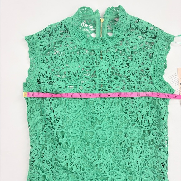 Nanette Lepore Womens Large Top Lace Sugar Plum Spring Fling Sleeveless Hi-neck - Picture 5 of 6